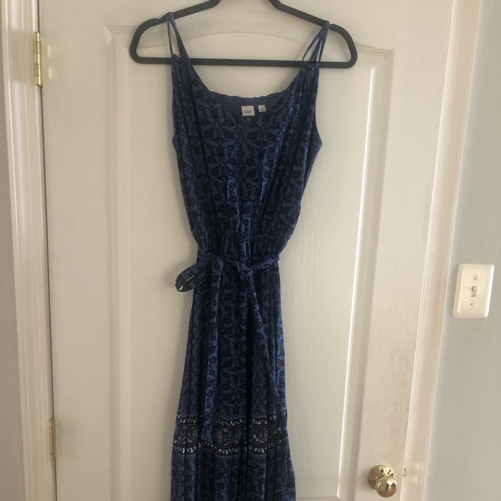 Gap Bohemian midi dress blue XS